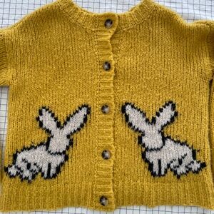 Anthropologie Maeve Bunny Slope Cardigan Sweater ~ XX_Small